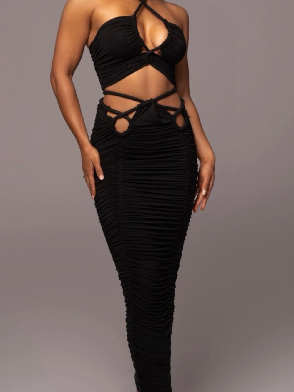 Black Go The Distance Skirt Set